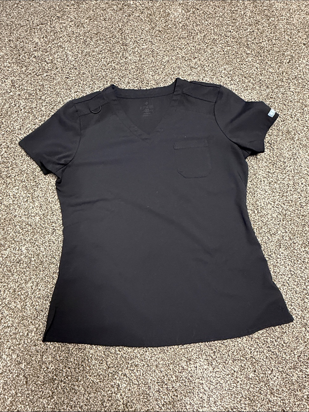 Black Womens MedCouture Med Scrub Top
